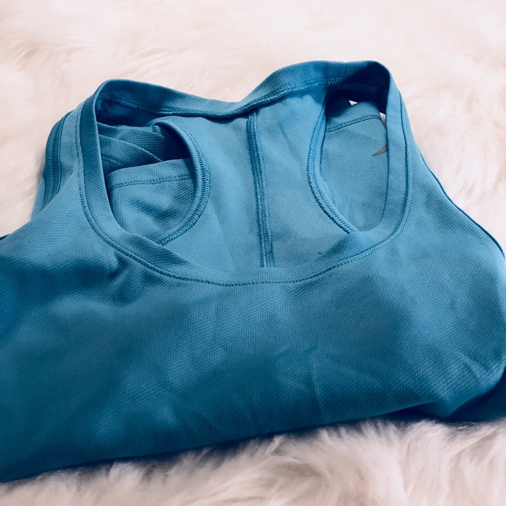Light Blue Racerback Workout Tank - Picture 3 of 6